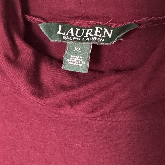 Burgundy Lauren by Ralph Lauren mock neck size XL - Picture 2 of 5